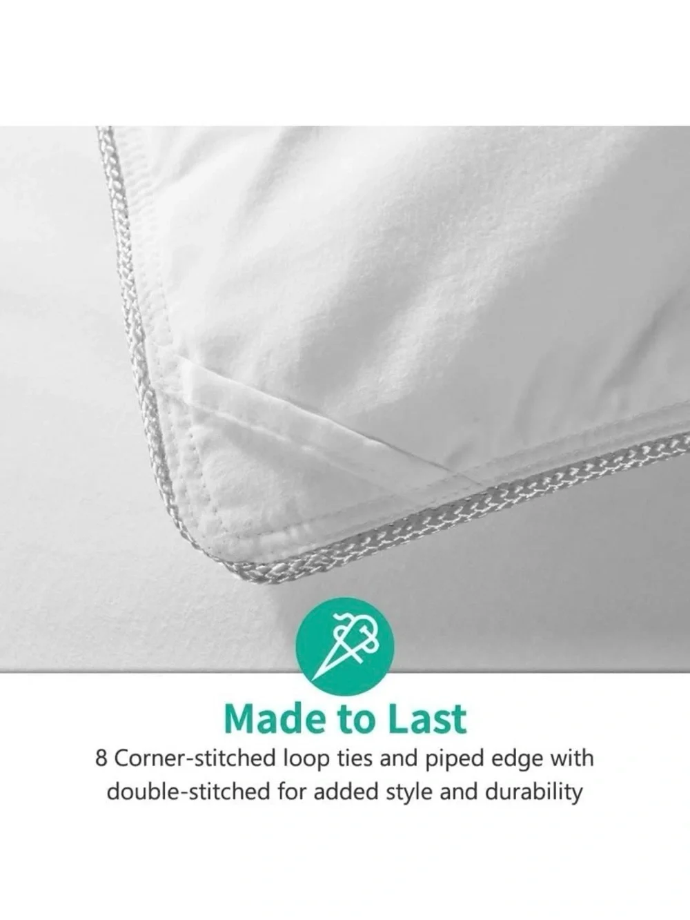 Lightweight All-Season Down Feather Fibers Comforter Queen/Full Duvet Insert